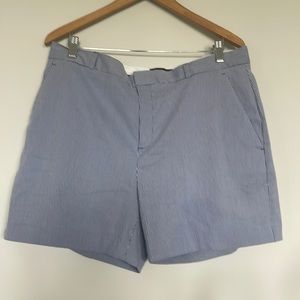 Banana Republic Blue & White Striped Shorts Sz 14 EUC